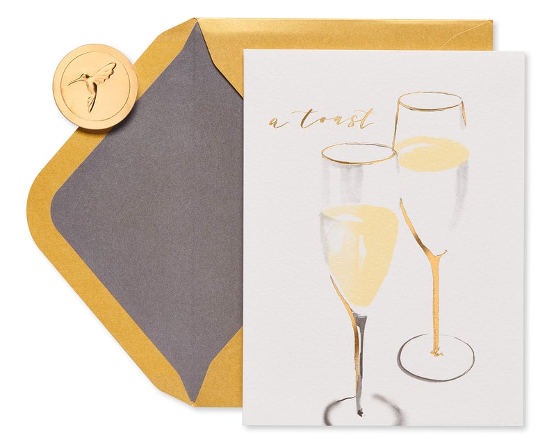 Papyrus Wedding Card for Couple (Champagne Toast) - Image 1